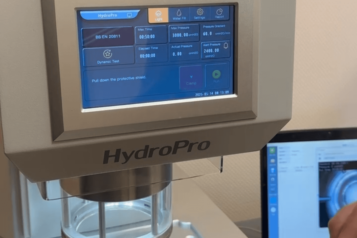 Determination of air permeability of medical masks according to EN 14683 standard